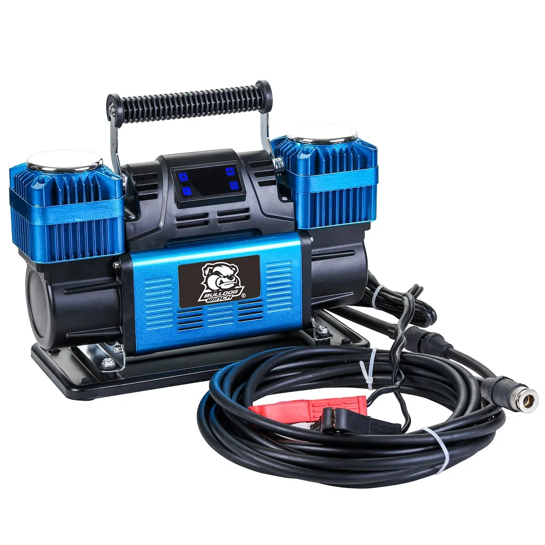 41013 – BULLDOG WINC Air Compressor, Twin Head Portable 150 PSI Maximum Working Pressure 10.6 Cubic Feet Per Minute(C...